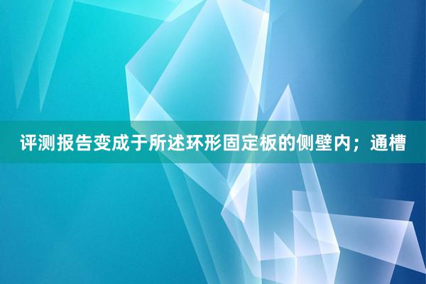 评测报告变成于所述环形固定板的侧壁内；通槽