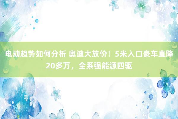 电动趋势如何分析 奥迪大放价！5米入口豪车直降20多万，全系强能源四驱